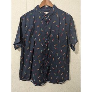 Target, Rainbow Ice Cream Button Down Shirt Men's Cotton, Pride, L